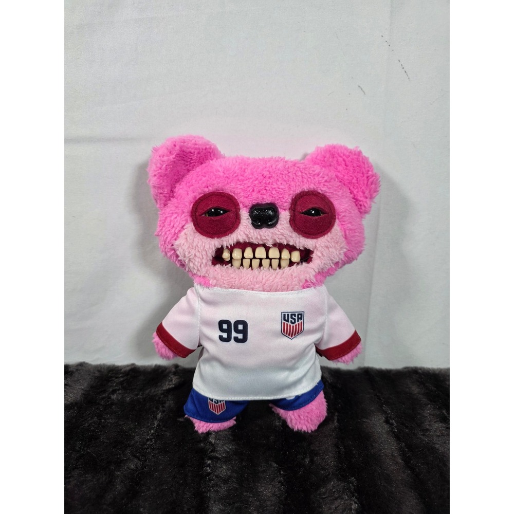 Fugglers Funny Ugly Monster Nightmare USA Soccer Jersey Pink Plush